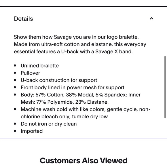 Savage x Houston black bra - Picture 5 of 6